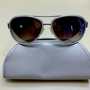 Jessica Simpson white aviator sunglasses